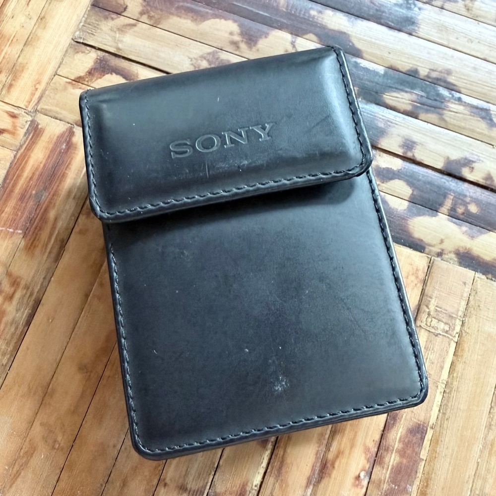 Sony Camera Case Small Black Good Leather Belt Loop Pouch Accessory